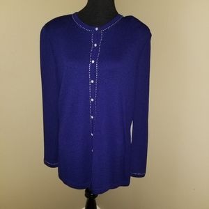Blue Knit Cardigan